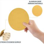 Gold 6.4 Inch Aluminum Oxide PSA Sandpaper Disc Pad For Automotive Wood