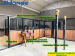 Powder Coating Indoor 28mm Bamboo Pine Wooden Horse Stalls