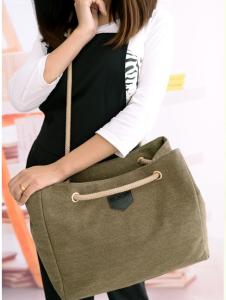 Wholesale Spring new Korean version of the trend of minimalist canvas shopping bag handbag shoulder bag handbag tide from china suppliers