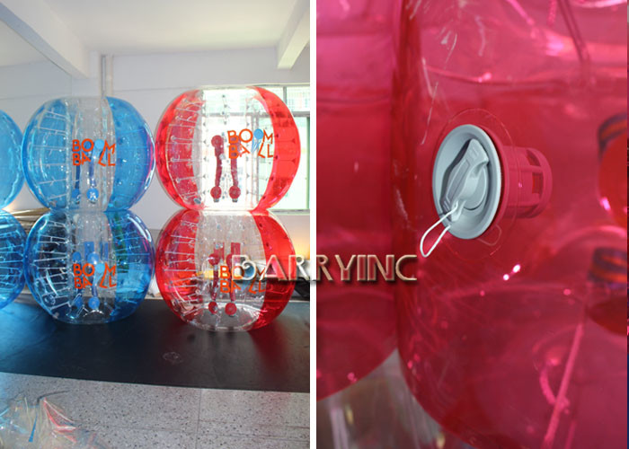 Outdoor Inflatable Kids Toys 1.8M TPU Material Half Blue Bubble Ball / Red Bubble Balls