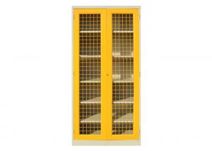 Wholesale Easy Assemble Steel Foldable Storage Cabinets Hinge Nets Doors Yellow Color from china suppliers