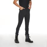 Black Knee Grips Horse Riding Pants Quick Drying Workout Equestrain Clothing