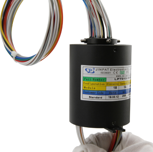 0~300 Rpm Speed Through Hole Slip Ring 18 Circuits 10A Diameter 12.7mm 240AC