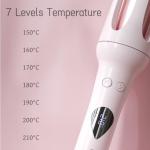 33W Automatic Electric Hair Curler LCD Temperature Display Negative Ion