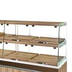 High End Glass Bakery Display Cases Non Refrigerated Non Toxic Materials