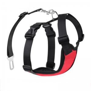 China Polyester Pet Car Seat Harness Strap Vehicle Seat Belt For Small Medium Sized Dog Cat on sale