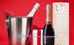 Champagne Wine Gift Bag Bulk With Tags, Polka Dots Single Bottle Holiday Gift