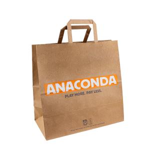 Wholesale Eco Friendly Kraft Paper Bags 8 Color Flexo Printing Paper Twist Rope Handle from china suppliers