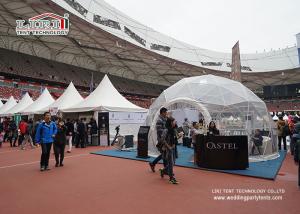 China 20m Diameter Transparent Fire retardant Waterproof Trade Show Lightweight Geodesic Tent on sale