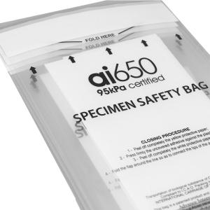 Wholesale AI650 2mil Thick LDPE Poly Medical Specimen Transfer Ziplock Bags For Labs Three Wall Biohazard Specimen Zipper Bags from china suppliers