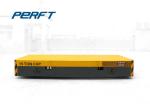 Yellow Color Rail Battery Transfer Cart , Workshop Industrial Material Handling
