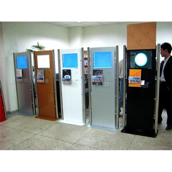 floor stand 22" inch TFT LED digital video advert player screen with brochure holder