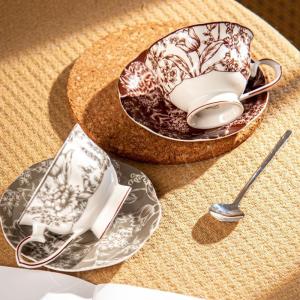 Wholesale Flower Design Ceramic Valentine Gift Set For Girls 200 Ml Cup And Saucer With Gift Box from china suppliers