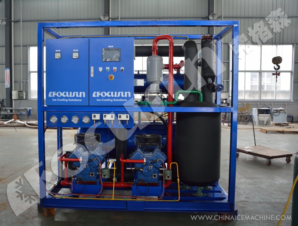 Stainless Steel 304 Direct Cooling System 40HQ Containerized Block Ice Making Machine