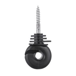 Wholesale Steel Black Electric Fencing Wood Post Insulator Screw In Ring Insulator With Knurled from china suppliers
