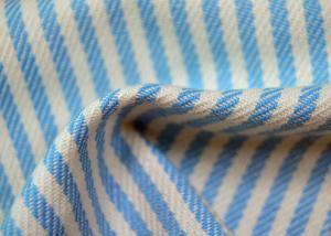 Wholesale Yarn Dyed Cotton Fabric / Blue And White Striped Fabric Custom Made Color from china suppliers