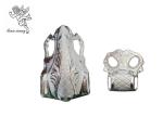 Silver Color PP Material Funeral Coffin Furniture Casket Corner with metal tubes