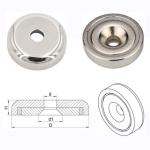 5.5mm Screw Size Industrial Magnet Customized NeFeB Pot Magnet With Countersunk