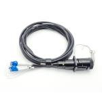 Armored Military Tactical Fiber Optic Cable TPU Tactic Connector To LC Fiber