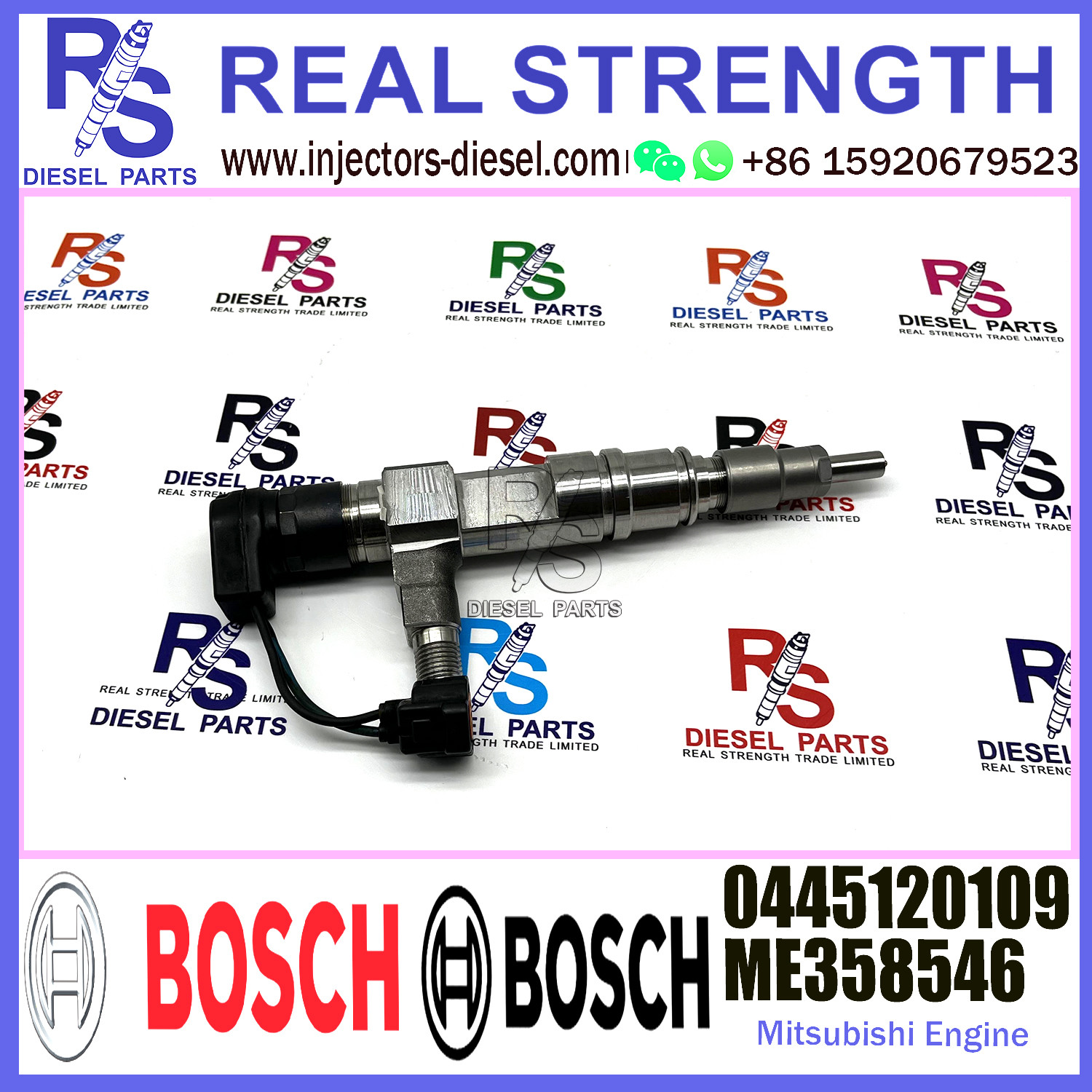 Diesel Common Rail Fuel Injector 0445120109 ME358546 For Mitsubishi Engine