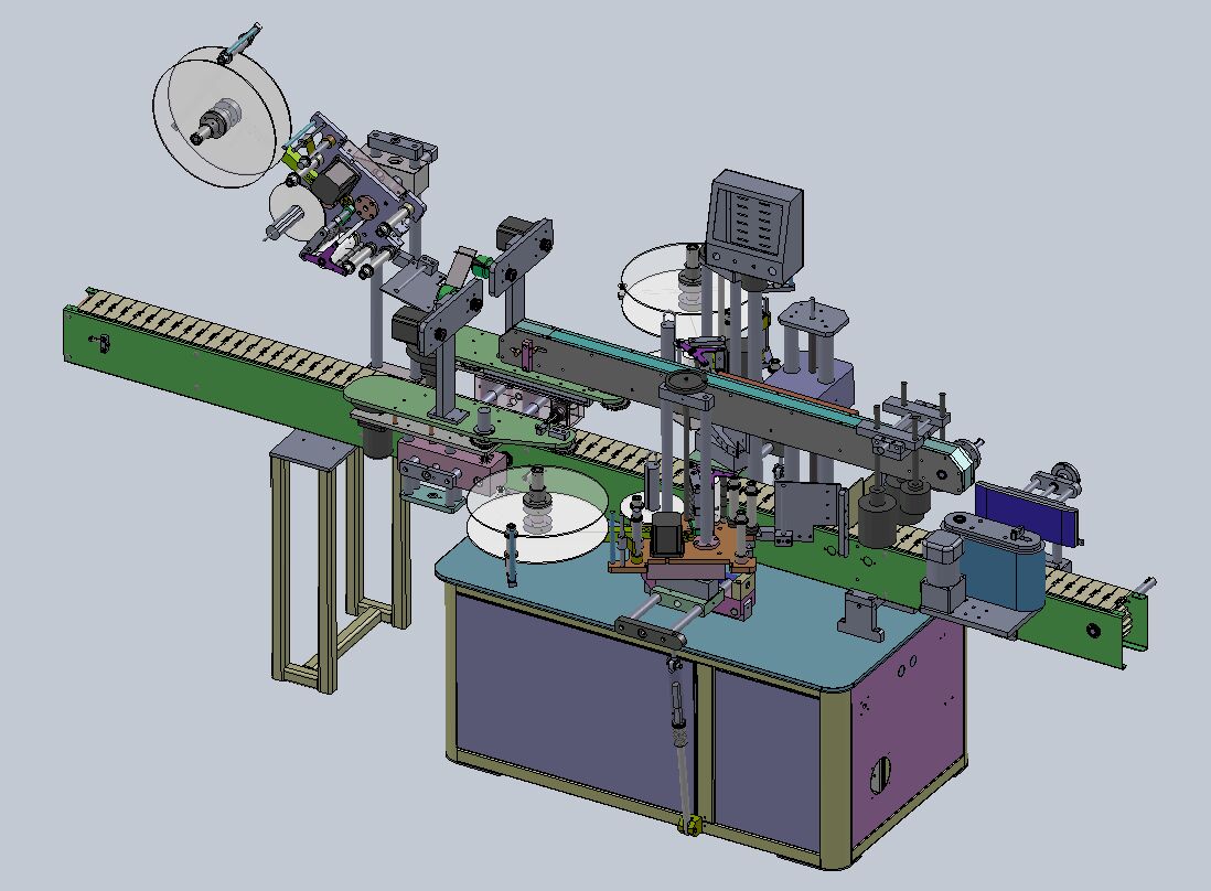 Beer 120mm Round Bottle Labeling Machine 200 Bottles Per Minute