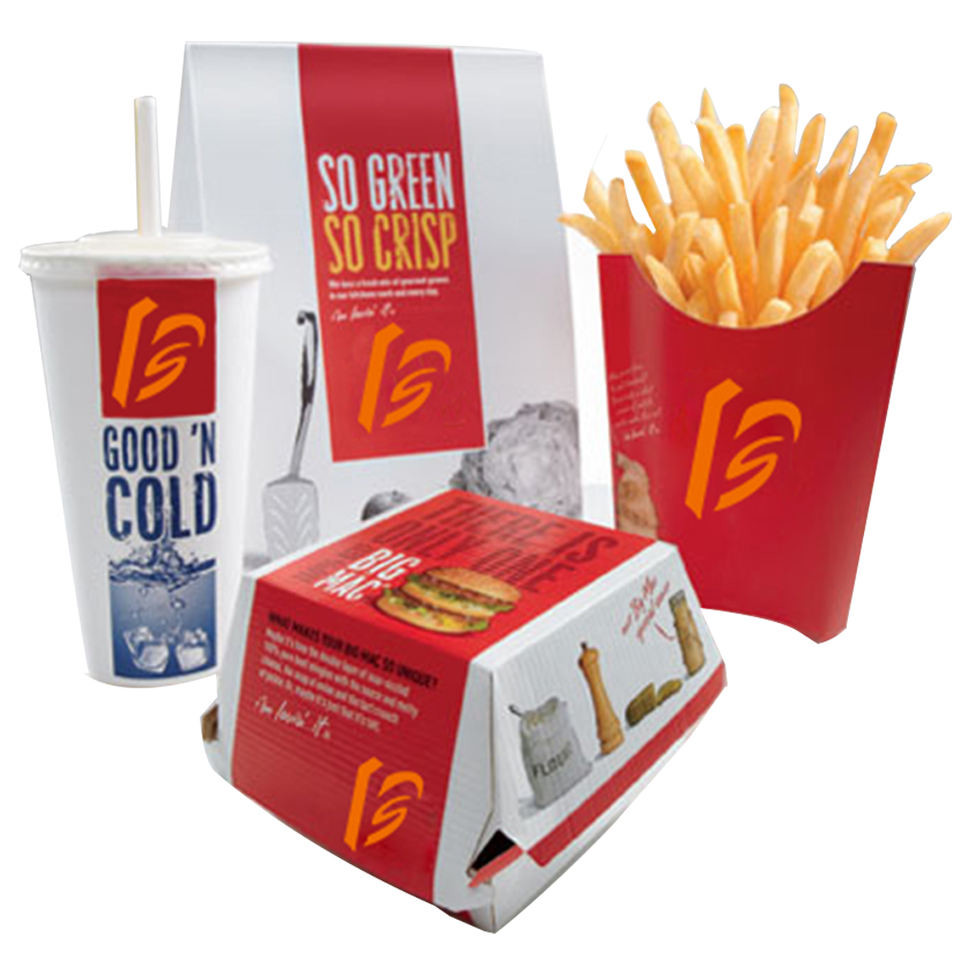 Disposable Kraft Paper Takeaway Food Box Corrugated Board Container