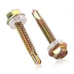 Hex Head Self Drilling Screws With Rubber Washer Metal Stainless Steel Tek