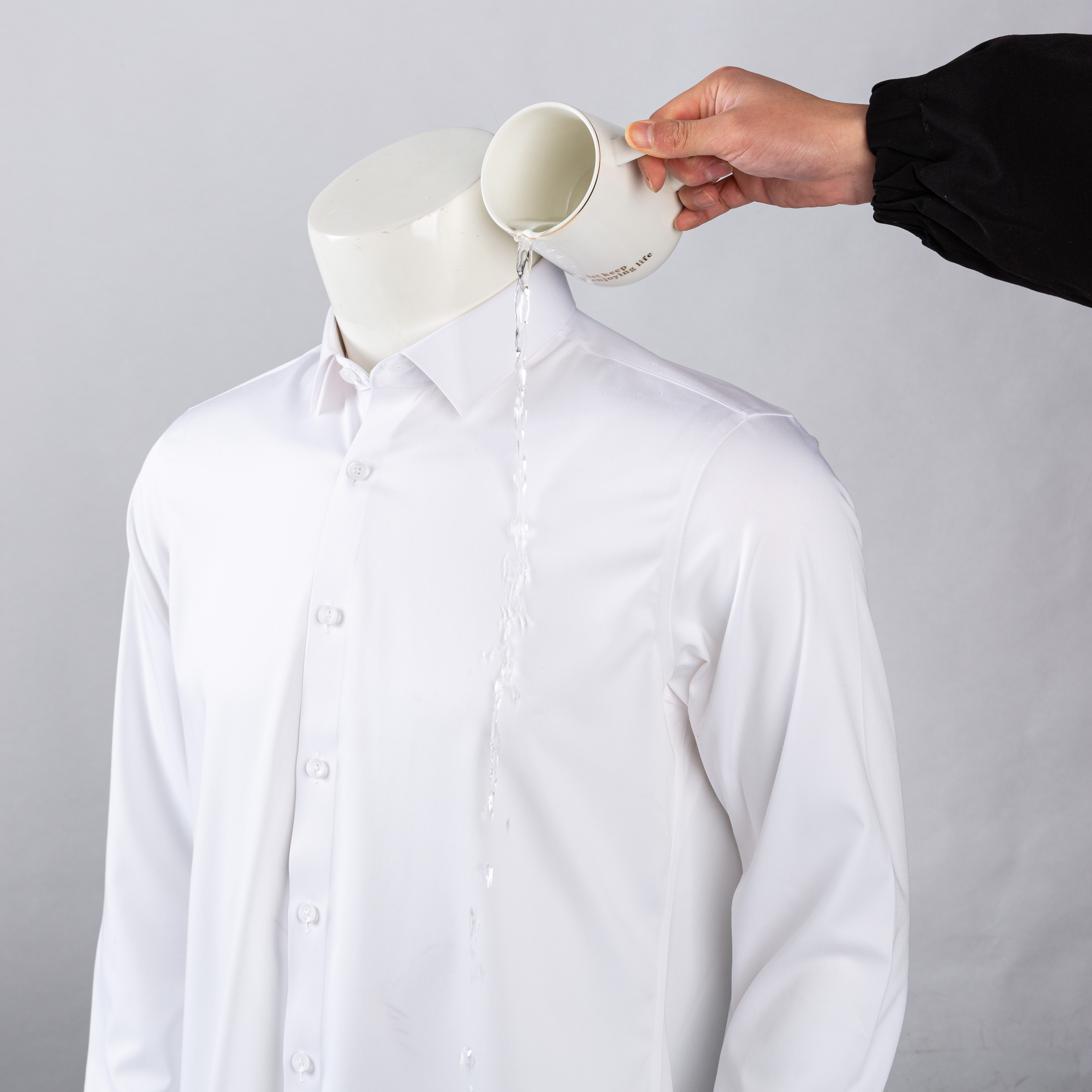 Seamless Three-proof Technology Men's Shirt for Long and Short Sleeves Anti-wrinkle Design