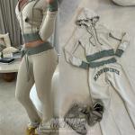 Distressed Embroidery Patchwork Womens Sweat Suit With Zip Up Hoodie Anti