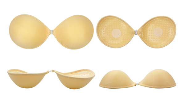 Strapless adhesive Push Up Invisible sponge thick padded bra