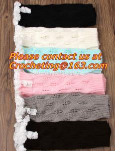 Wholesale Fashion Knitted lace Boot Cotton Gaiters Warm lace boot socks buttons leg warmers bontique from china suppliers