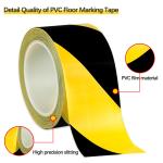 Black And Yellow PVC Marking Tape Warning Orange Hazard Stripe Line Lane Safety