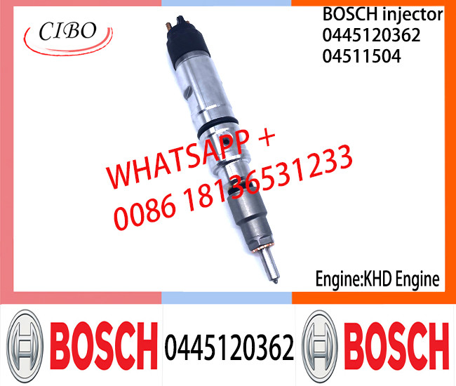 BOSCH 0445120362 Neutral Diesel Fuel Injector Assembly 0445120362 04511504 For KHD Engine