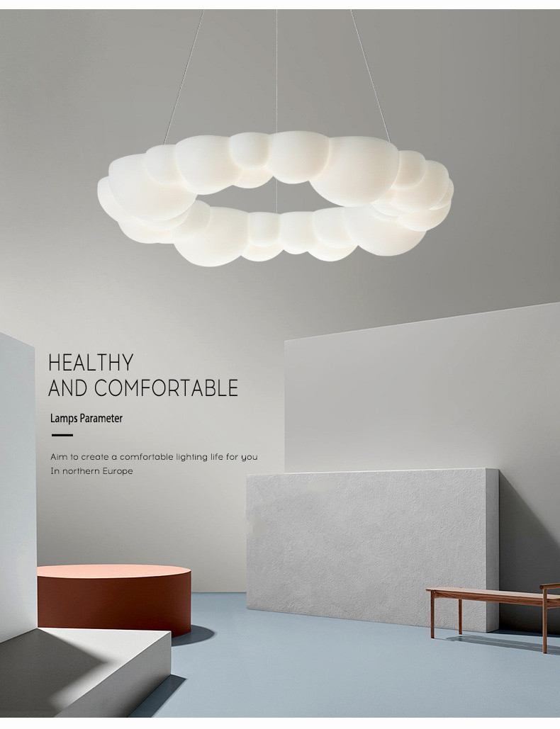 Nordic Designer kids Chandelier Living Dining Children's Room Bedroom Cloud Chandeliers(WH-MI-399)