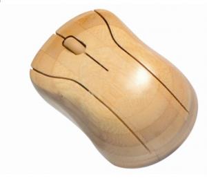 China New design bamboo wireless mouse without battery on sale