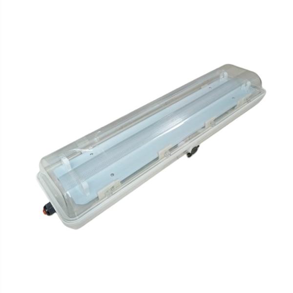 ATEX Full Plastic 2*36 W Double Tubes 220 Vac Lamps Explosion Proof Fluorescent