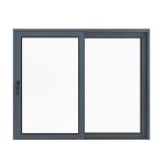 House Black Aluminum Sliding Window Frame 1.4mm Interior