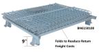 Super Wide Collapsible Wire Container Storage Cages 60”X44”X40” 3000 Pounds