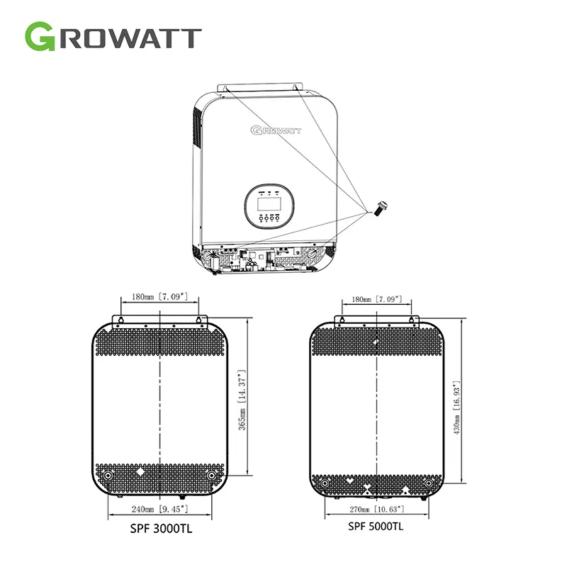 Growatt SPF 5000TL HVM 48v 5000W single phase Growatt Off Grid Inverter