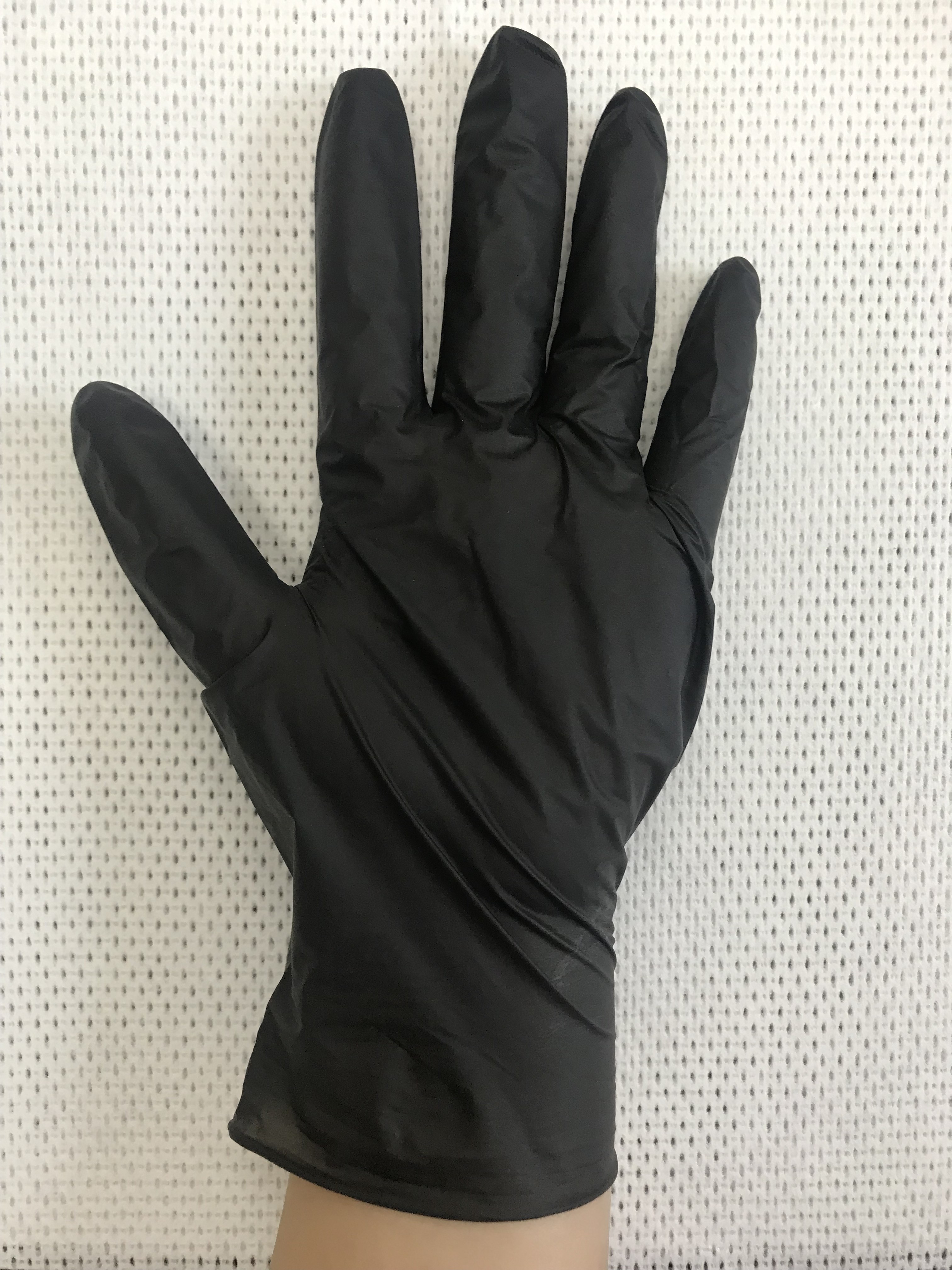 Hair Salon Beauty Black Nitrile Exam Gloves / Black Nitrile Examination Gloves