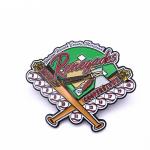 Lovely Personalized Sports Pins , Glitter Dye Black Metal Enamel Pin Badges