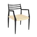 Solid Wood Dining Chair Furniture W64*D50.5*H77CM Hand Woven Outdoor Rope Paper