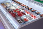 500L Deli Display Refrigerator / Meat Fish Open Top Display Cooler With Air
