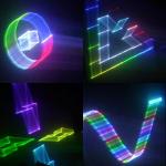 Multicolor Laser Stage Light , Stage 3d Laser Light Aluminum House