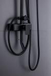 Rotation Matte Black Wall Mount 4way Rain Shower Faucets