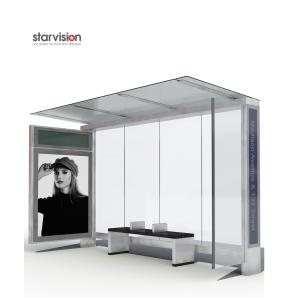 Wholesale High Corrosion Resistance L4200mm Smart Bus Shelter With Safety Glass Roof from china suppliers