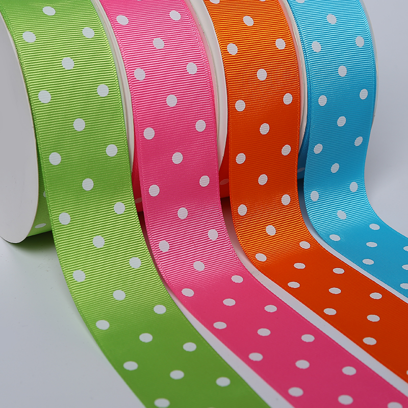 Fancy 1 Inch Grosgrain Ribbon , Smooth Touch Feeling Custom Logo Ribbon