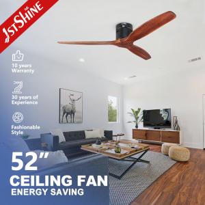 Wholesale 1stshine Modern Nordic 3 Wooden Blades Flush Ceiling Fan Timer Included for Attic Room from china suppliers