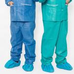Disposable non woven Scrub Suit top and pants for hospital Nurse Doctor suit Two