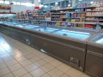 900L Supermarket Island Freezer , Auto Defrost Frozen Food Display Freezer